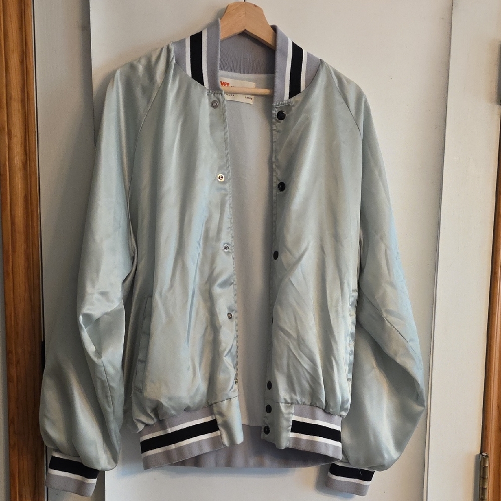 Vintage Satin Bomber Jacket